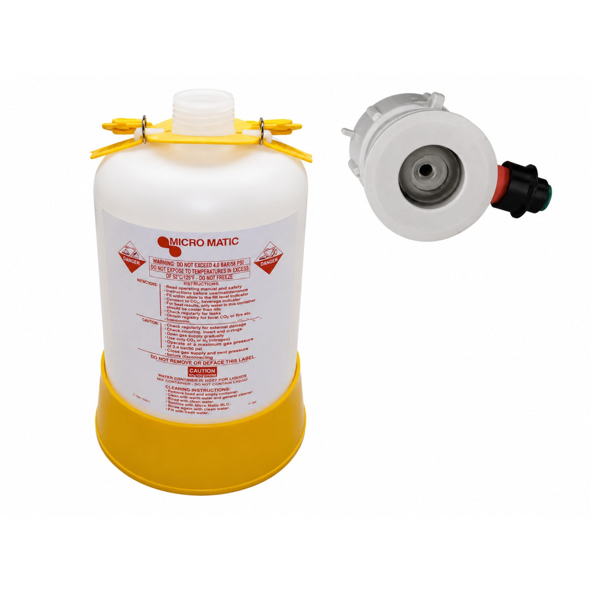 5L Beer Line Cleaning Bottle with Type A Cap and Tube