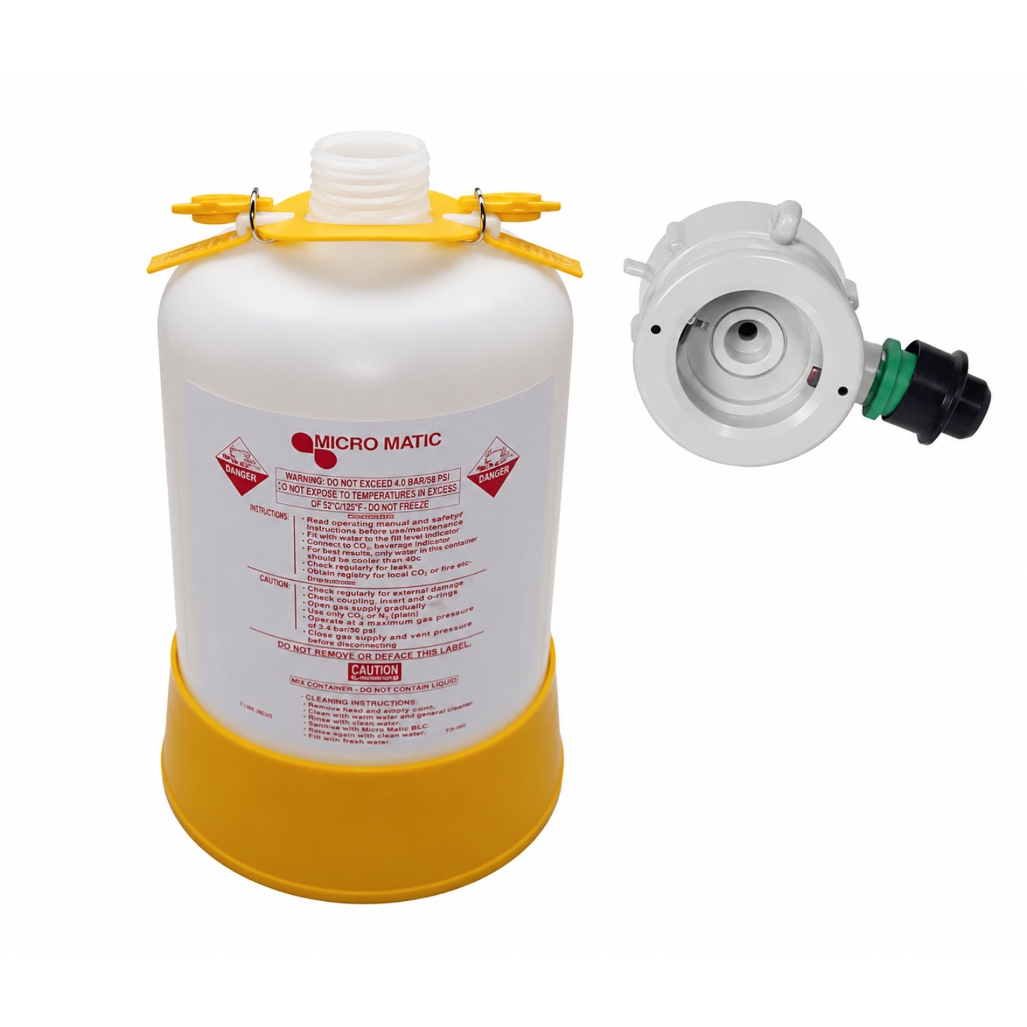 5L Beer Line Cleaning Bottle with Grundy Type G Cap and Tube
